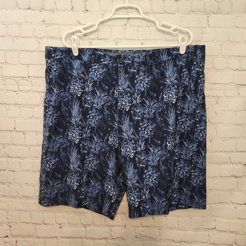 NWT Nicklaus Eco-Choice Blue Floral Golf Tennis Athletic Men's Shorts 40